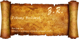 Zobay Roland névjegykártya